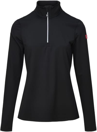 Nordberg dames ski pully - Skien - zwart - korte rits - skipully - maat XXL