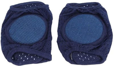 Baby Kniebeschermers - Kruip Kussens - Baby Ontdekking - Ademend Katoen - 21 x 19 cm - Marineblauw