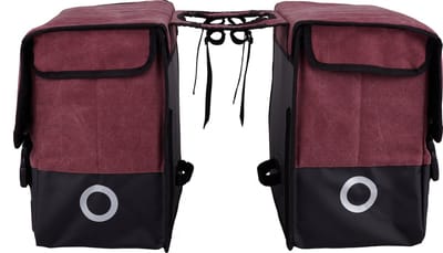 Willex - Dubbele Canvas Plus - 30 Liter - Universele Bevestiging - Extra Sterk - Red/Matt black
