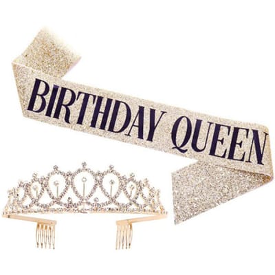 Couronne d'anniversaire légère et colorée pour ajouter une ambiance à votre fête d'anniversaire. Diadème doré