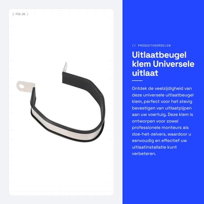 Dailygoods- Uitlaatbeugel Universeel - Hanger - Beugel - Clip - Ondersteuning - Roestvrij Staal - Uitlaatsteun