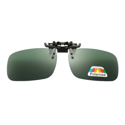 Fako Fashion - Clip On Voorzet/Overzet/Opzet Zonnebril - Clip-On Polarized - Polariserend - Medium - 130x37mm - Groen