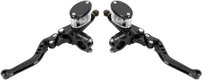 Hydraulische Koppeling Leverset voor Motoren - 7/8 inch Aluminium Rem- en Koppeling Reservoirs, Zwart, Duurzaam en Lichtgewicht