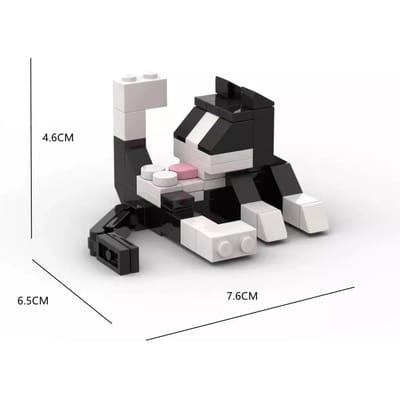 60-delige set Kattenbeeldjes Model Dierenreeks Bouwstenen DIY Montage Model Educatief Speelgoed Voor kinderen Bureaublad Decoraties