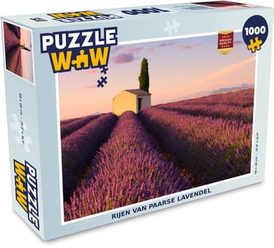 Puzzel Rijen van paarse lavendel - Legpuzzel - Puzzel 1000 stukjes volwassenen