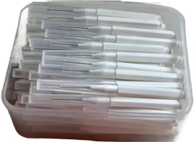 Interdentale borstels - Tandenstokers Plakverwijderaars - Mondhygiëne - Push-pull type - 80 stuks - Wit