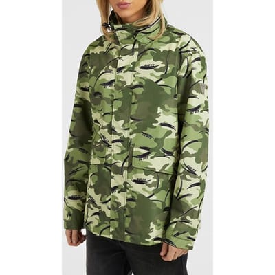 GUESS  Eco Technical Raincoat  Camou Aop Prin Size: XS | Rain Jackets Outlet | Heren |