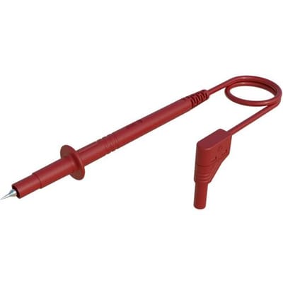 Hirschmann Test & Measurement PL 2600 S W rt Veiligheidsmeetsnoer Banaanstekker 4 mm Testpunt 1.00 m Rood 1 stuk(s)