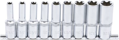 BGS - Torx doppenset lang 1/2" -  9 delig - E10, E11, E12, E14, E16, E18, E20, E22 en E24 - BGS2026
