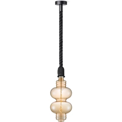 Home sweet home hanglamp Leonardo zwart Diabolo - amber