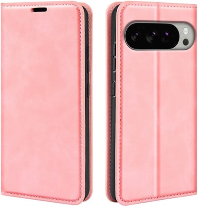 MobyDefend Hoesje - Geschikt voor Google Pixel 10 Pro XL - Luxe Wallet Bookcase (Magnetische Sluiting) - Roze