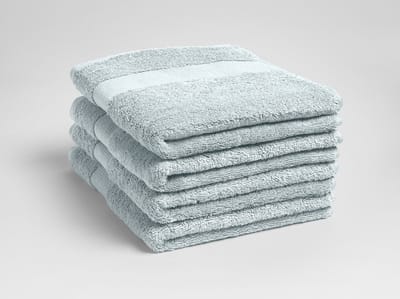 Yumeko handdoeken terry bubble blauw 50x100 - 4 st - Hotelkwaliteit - Bio, eco & fairtrade