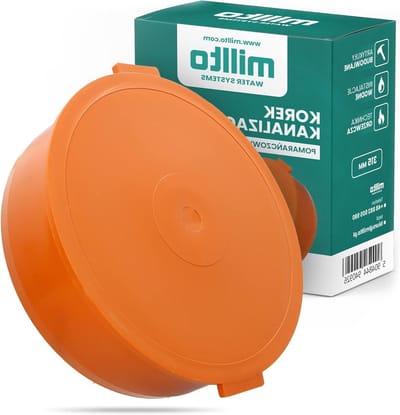 Afvalwater Kap - Afvoer Pijp Stop - Afsluiten Systeem - Hoge Weerstand - Ø 315 mm - Oranje
