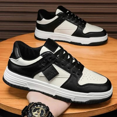 Mode Witte Platform Heren Casual Schoenen Comfortabele Heren Tennis Wandelen Hardlopen Sneakers Outdoor Ademende Heren Gevulkaniseerde Schoenen 39 black