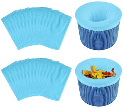Dailygoods- Pool Skimmer Sokken 30 Stuks - Herbruikbare Filtersokken - Nylon Mesh - Vangt Bladeren/Vuil - Eenvoudig te Installeren - Beschermt Filters - Zwembadfiltersokken