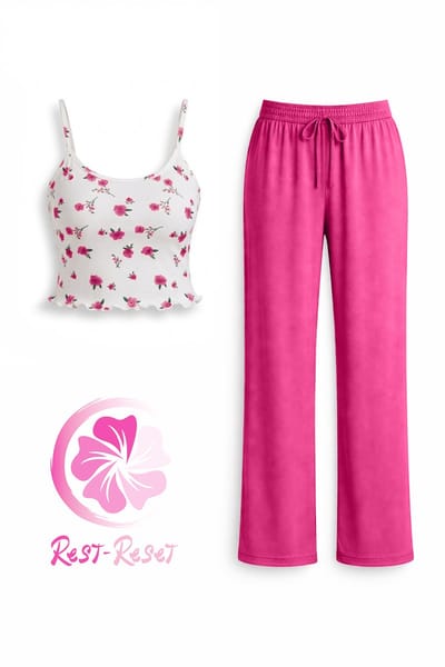 Rest - Reset Loungewear set Hot pink – Fel roze