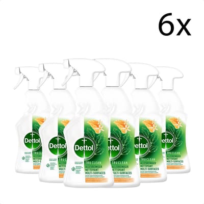 Dettol Allesreiniger Spray - Mandarijn & Citroenbloesem - 100% ingrediënten van natuurlijke oorsprong - 500 ml - 6 Stuks - Voordeelverpakking