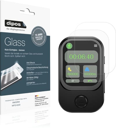 dipos – 2x Matte Pantserfolie geschikt voor RWSRW MP3-02D | 9H Screenprotector