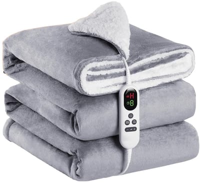 VH Supplies® Infrarood Deken - Elektrisch Warmtedeken - Infraroodtherapie - 160 x 130 cm - Grijs