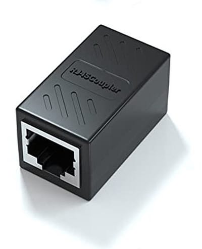 Virtubuy - RJ45 Coupler - Ethernet Coupling - Verleng je netwerkkabel - Zwart - Netwerkverbinding - Ideaal voor thuis en kantoor - Compact ontwerp