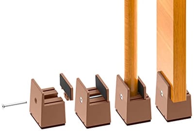 Verstelbare Bed- en Meubelverhogingen - Hoogte Verhogen tot 5 cm - Schroefklem voor Stabiliteit - Set van 4 - Geschikt voor Diverse Meubelpoten