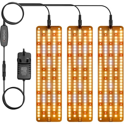 LED Plantengroeilichtbord Volledig Spectrum Supplementlicht voor Kamerplanten Plantengroeilicht One Drag Three UK Plug Warm light