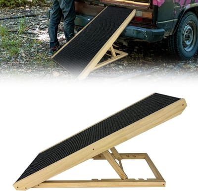 Opvouwbare Hondenloopplank met Antislip Inzetstuk - Huisdierentrap tot 100kg