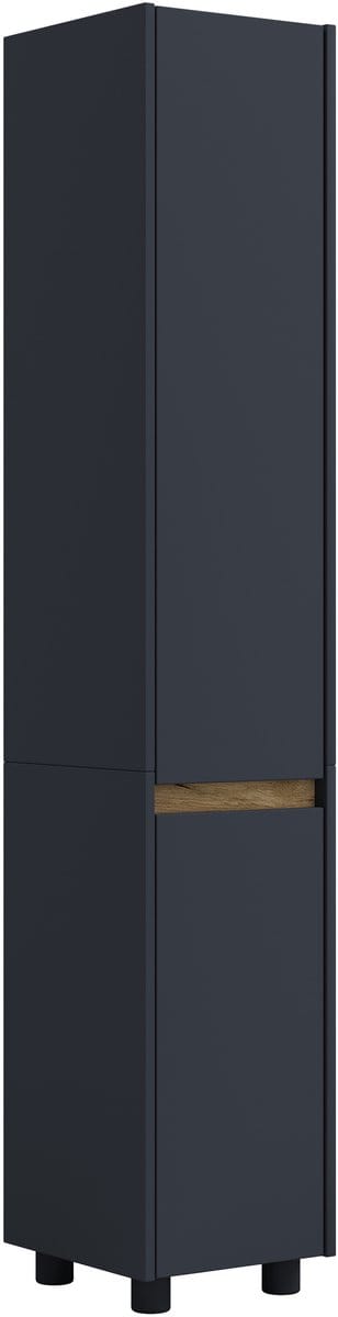 VCM Holz-Badezimmerschrank - Hochschrank mit zwei Drehtüren, Maße ca. H. 165 x B. 30 x T. 33 cm, robustes Badmöbel für mehr Stauraum, Kommode Cosila