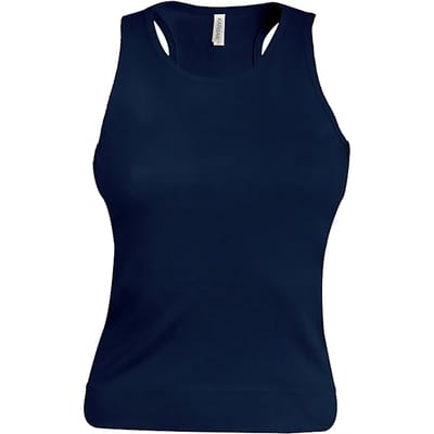 Tank Top Dames S Kariban Mouwloos Navy 100% Katoen