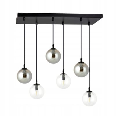 COSMO 6 BL MIX2 Hanglamp Zwart Glas 10W MAX LED