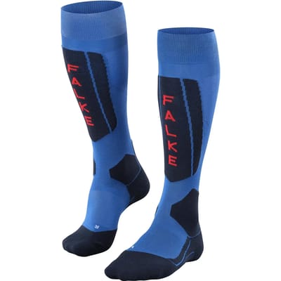 FALKE SK5 Expert Men warm dun zijde functioneel materiaal skisokken heren blauw - maat 39-41