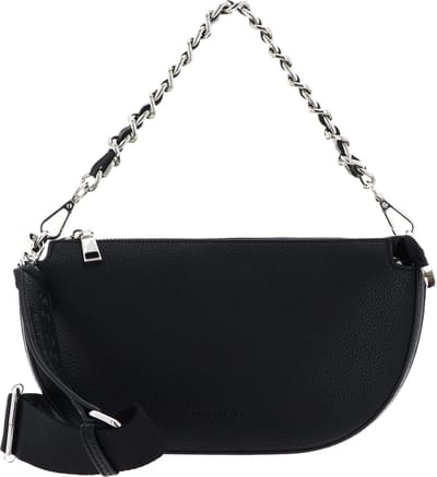 SEIDENFELT MANUFAKTUR Schoudertas Bjuv Halfmoon Bag Black Zwart