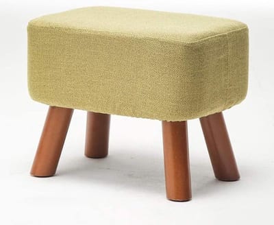 Voetensteun Kruk - Poef Zitje - Ontspannen Voeten - Traagschuim Vulling - 40x28x33cm - Beige