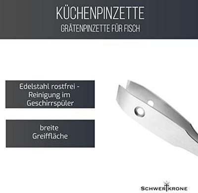 Visgraten tang - RVS kooktang met ergonomisch ontwerp voor het verwijderen van graten
