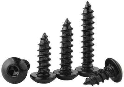 Dailygoods- Houtschroeven Zelftappend - Binnenzeskantschroeven - M6 x 20 mm - 20 Stuks - Bevestigingselementen - Geschikt voor Hout en Kunststof - Schroeven