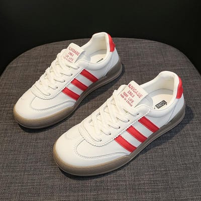 Echt Leer Retro Duitse Trainingsschoenen Dames Nieuwe Zomer Dunne Ademende Zachte Zool Pumps Casual Sneaker Boardschoenen 37 gray