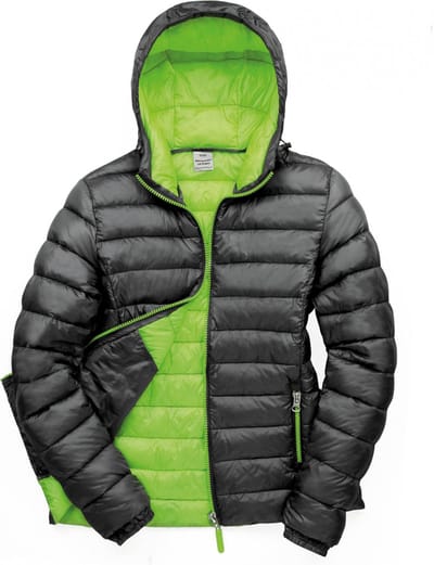 Result Women´s Snow Bird Hooded Jacket RT194F - Black/Lime - XXL