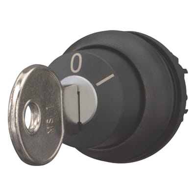 Eaton 216882 M22S-WS Sleutelknop Kunststof frontring Sleutel Zwart 1 stuk(s) Piece