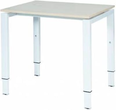 Verstelbaar Bureau - Domino 80x60 Eiken - wit frame