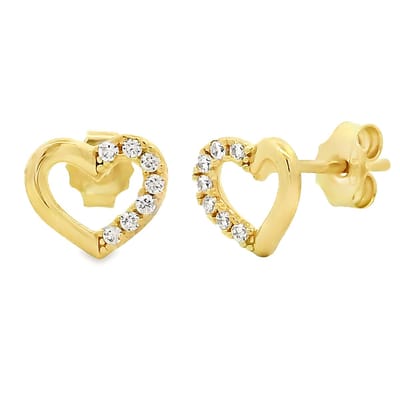 Juwelier Zwartevalk 14 karaat gouden hartjes oorbellen - 12.381