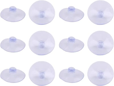 VHV - Zuignappen - Transparante zuignapjes - kleine bevestigingscups - Voor glas, ramen en decoratie - 12 stuks - 30 mm