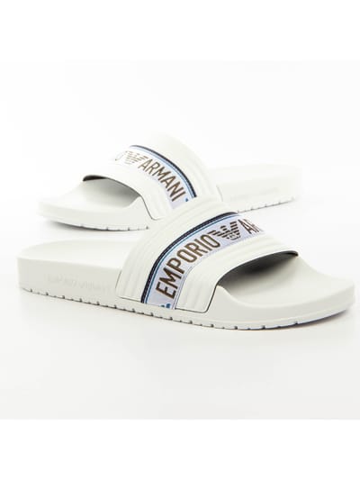 Emporio Armani Slider Logo Tape Eagle White