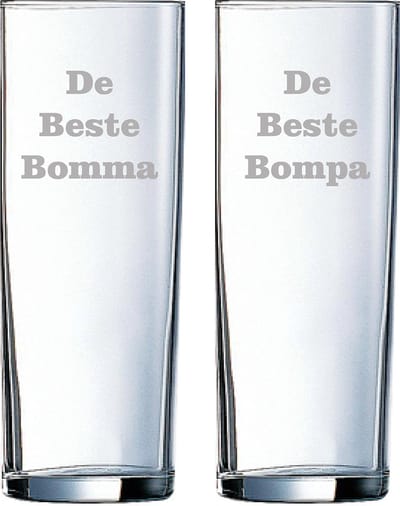 Longdrinkglas gegraveerd - 31cl - De Beste Bomma-De Beste Bompa