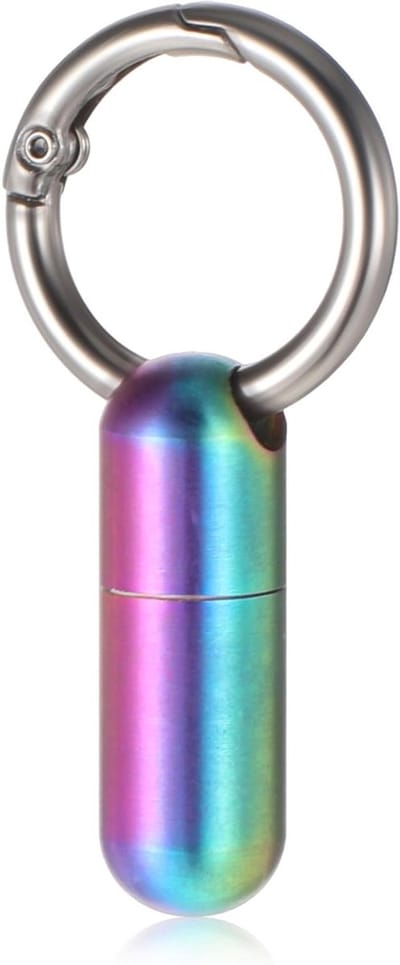 Mini Metalen Pillendoos met Sleutelhanger - Waterdicht, Draagbaar en Ideaal voor Reizen, Outdoor en Camping