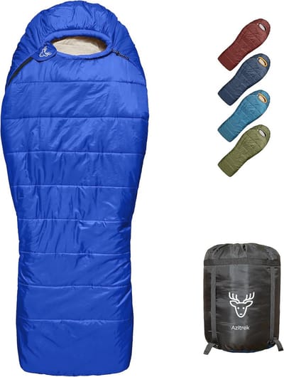 Slaapzakken voor Volwassenen - Mummy Slaapzak - Kamperen en Reizen - Extra Warmte Isolatie - XXL 90.5 Inch - Blauw