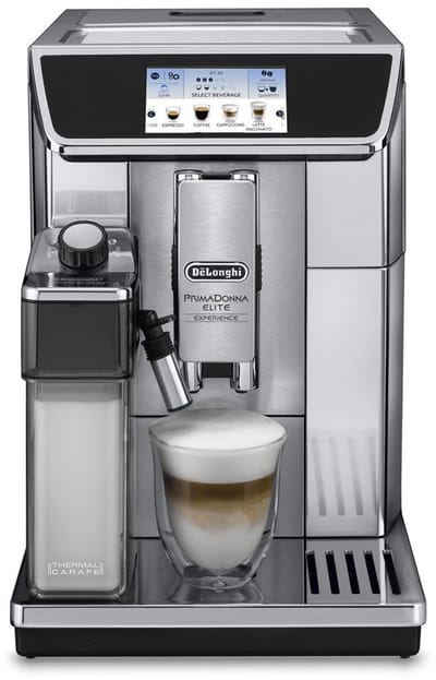 Machine expresso broyeur - DELONGHI PrimaDonna Elite Experience ECAM650.85.MS - Gris - Connecté - Machine a café grains