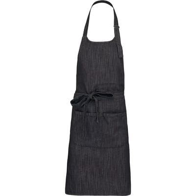 Schort/Tuniek/Werkblouse Unisex One Size Kariban Black Denim 65% Katoen, 35% Polyester