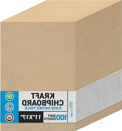 Spaanplaat Platen - Karton Platen - Scrapbooking Fotolijsten - Middelgewicht 30pt - 11 x 17 inch - Bruin