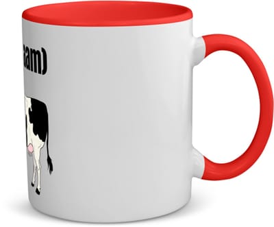 Akyol - koe met eigen naam koffiemok - theemok - rood - Koe - boeren - iemand die houdt van koeien - verjaardag - cadeau - kado - 350 ML inhoud
