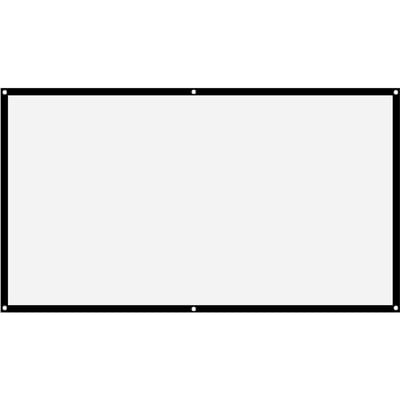 16:Écran de projection de rideau de projecteur en polyester blanc doux et portable, 9 pouces, épais et infroissable(100 pouces ) 100 Inches (87 X 49.2in)